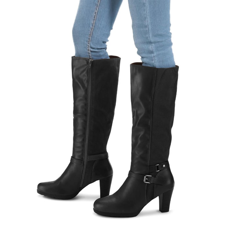 mysoft Women's Knee High Boots Chunky Heel Boots with Zipper - Image 4